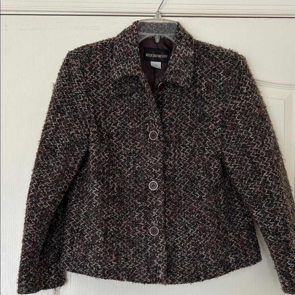 Requirements Women's Textured Brown Blazer 10